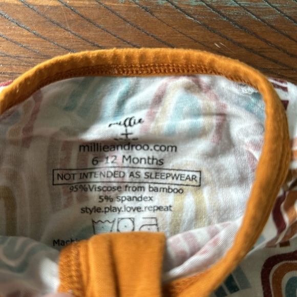 2 bamboo pjs Millie + Roo size 6-12 and sleep sack size medium from Larkspur. - Picture 6 of 8